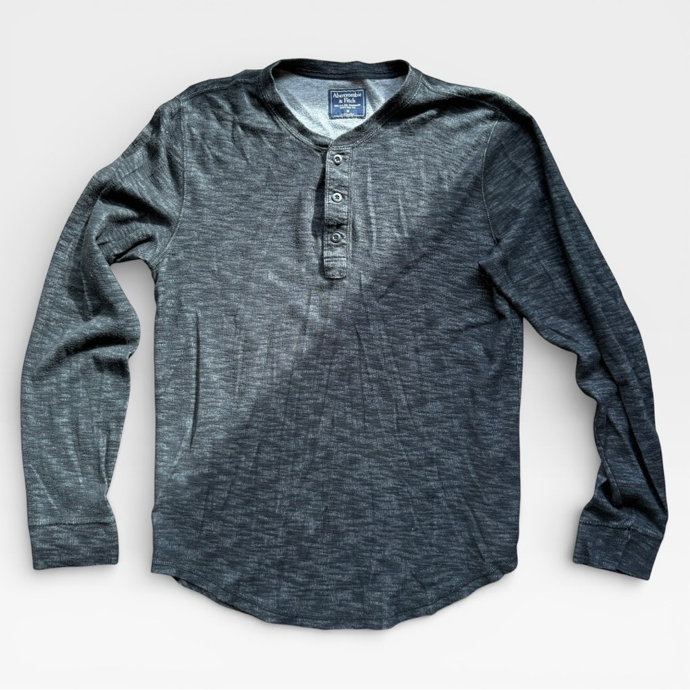 Abercrombie & Fitch Charcoal Long Sleeve Henley